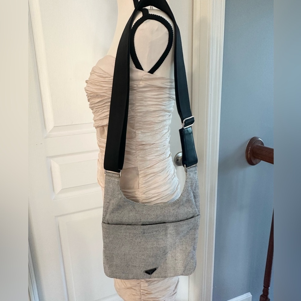 PRADA Canvas Crossbody Shoulder Messenger Bag with COA